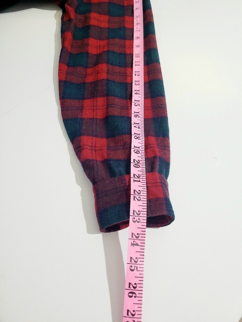 Vintage Pendleton 100% Virgin Wool Board Shirt Red Green Plaid Made In USA Med - Picture 12 of 13